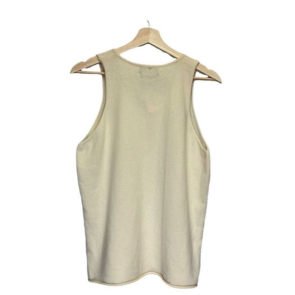 New Eskandar Top 100% Cashmere knit Blouse Cream Ivory Size 1 Large - Picture 4 of 7